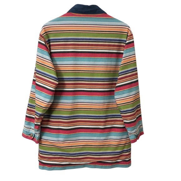 Southwestern Colorful Stripe Barn Utility Jacket Medium - Picture 8 of 14
